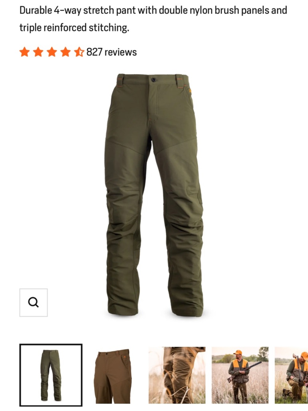 First lite sawbuck brush pants conifer green hunting stretch men’s size 36